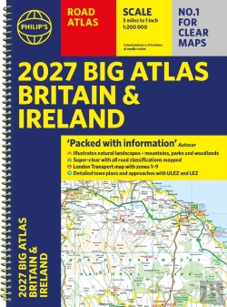 Bertrand.pt - Philip'S 2027 Big Road Atlas Of Britain And Ireland (A3 Spiral)