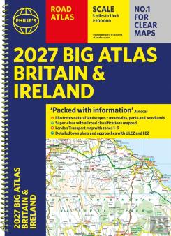 Philip'S 2027 Big Road Atlas Of Britain And Ireland (A3 Spiral)