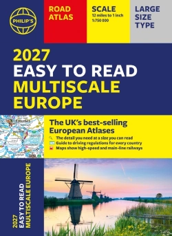 Bertrand.pt - Philip'S 2027 Easy To Read Multiscale Road Atlas Of Europe
