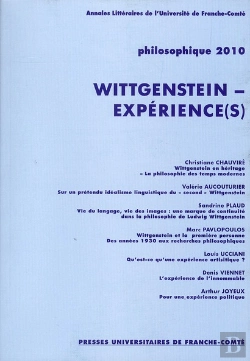 Bertrand.pt - Philosophique, Annee 2010. Wittgenstein - Experience(S)