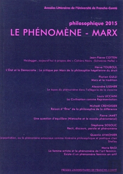 Bertrand.pt - Philosophique : Philosophique, Année 2015 : Le Phénomène - Marx