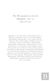 Photography At Auction Digest