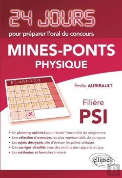 Bertrand.pt - Physique 24 Jours Pour Preparer L'Oral Du Concours Mines-Ponts Filiere Psi