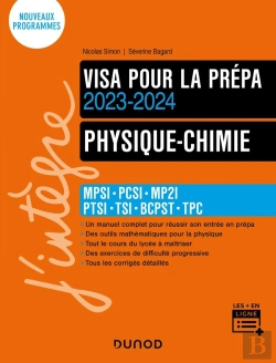 Bertrand.pt - Physique-Chimie ; Mpsi-Pcsi-Mp2i-Ptsi-Tsi-Bcpst ; Visa Pour Prépa (Édition 2023/2024)