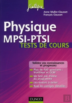 Bertrand.pt - Physique Tests De Cours Mpsi-Ptsi