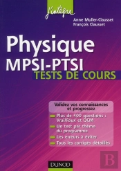 Physique Tests De Cours Mpsi-Ptsi