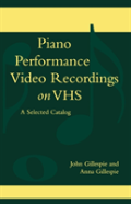 Piano Performance Video Recordings On Vhs