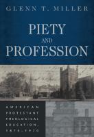 Piety And Profession
