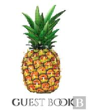 Pineapple Mosaic  International Hospitality Blank Guest Book