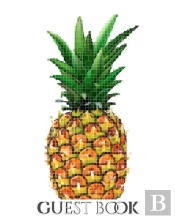 Pineapple Mosaic  International Hospitality Blank Guest Book