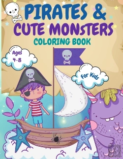 Bertrand.pt - Pirates And Monsters Coloring Book For Kids Ages 4-8