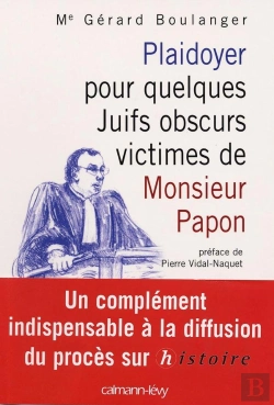 Bertrand.pt - Plaidoyer Pour Quelques Juifs Obscurs Victimes De Monsieur Papon