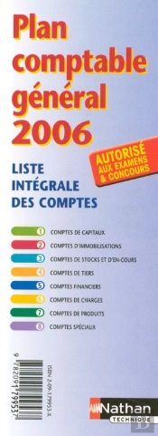 Plan Comptable Général 2006 ; Liste Intégrale Des Comptes