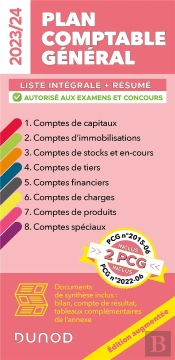 Plan Comptable Général : Liste Intégrale Des Comptes + Documents De Synthèse (Édition 2023/2024)