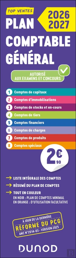 Bertrand.pt - Plan Comptable Général ; Liste Intégrale Des Comptes (Édition 2026/2027)
