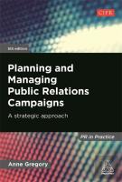 Planning And Managing Public Relations Campaigns