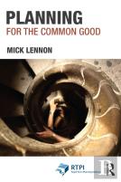 Planning For The Common Good