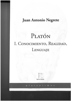 Bertrand.pt - Platon I Conocimiento Realidad Lenguaje