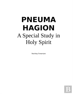 Bertrand.pt - Pneuma Hagion - A Special Study In Holy Spirit