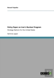 Policy Paper On Iran'S Nuclear Program