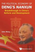 Political Economy Of Deng'S Nanxun, The: Breakthrough In China'S Reform And Development