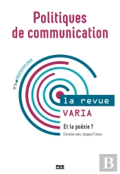 Politiques De Communication - N  14 - Printemps 2020 - Et La Poesie ?
