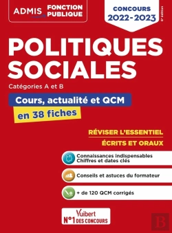 Bertrand.pt - Politiques Sociales - Cours, Actualite Et Qcm - Concours De Categories A Et B - L'Essentiel En 38 Fi