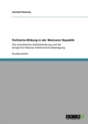 Politische Bildung In Der Weimarer Republik