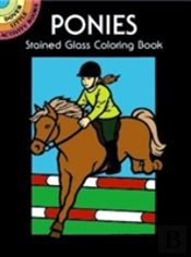 Ponies Stained Glass Colouring Book
