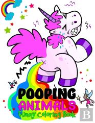 Pooping Animals Funny Coloring Book