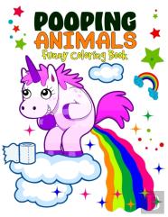 Pooping Animals Funny Coloring Book