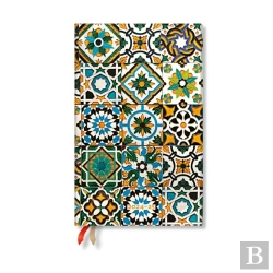 Bertrand.pt - Porto (Portuguese Tiles) Maxi 12-Month Vertical Hardback Dayplanner 2025 (Elastic Band Closure)