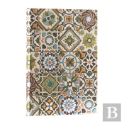 Porto (Portuguese Tiles) Midi Lined Hardback Journal (Elastic Band Closure)