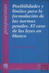 Posibilidades Y Límites Para La Formulación De Las Normas Penales. El Caso De Las Leyes En Blanco