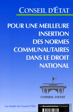 Bertrand.pt - Pour Une Meilleure Insertion Des Normes Communautaires Dans Le Droit National