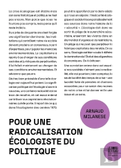 Pour Une Radicalisation Écologiste Du Politique