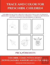 Pre K Worksheets (Trace And Color For Preschool Children)