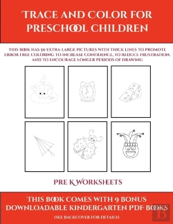 Bertrand.pt - Pre K Worksheets (Trace And Color For Preschool Children)