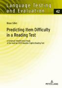 Predicting Item Difficulty In A Reading Test