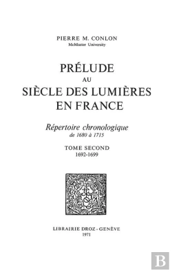 Bertrand.pt - Prelude Au Siecle Des Lumieres En France : Repertoire Chronologique De 1680 A 1715