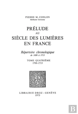 Bertrand.pt - Prelude Au Siecle Des Lumieres En France : Repertoire Chronologique De 1680 A 1715