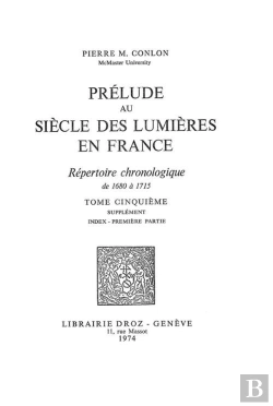 Bertrand.pt - Prelude Au Siecle Des Lumieres En France : Repertoire Chronologique De 1680 A 1715