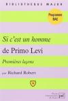 Premières Leçons Sur Si C'Est Un Homme, De Primo Levi