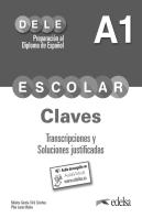 Preparación Al Dele Escolar A1. Libro De Claves Y Trancripciones