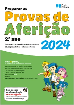 Bertrand.pt - Preparar as Provas de Aferição 2024 - Português, Matemática, Estudo do Meio, Educação Artística e Educação Física - 2.º Ano