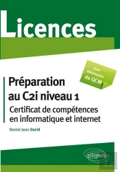 Préparation Au C2i Niveau 1 ; Certificat De Compétences En Informatique & Internet ; Licences Avec Qcm