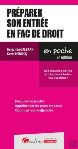 Bertrand.pt - Préparer Son Entrée En Fac De Droit : Des Réponses Claires Et Directes À Toutes Vos Questions ! (6e Édition)