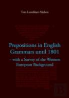 Prepositions In English Grammars Until 1801