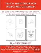 Preschool Worksheets (Trace And Color For Preschool Children)
