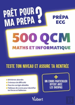 Bertrand.pt - Prêt Pour Ma Prépa ? 500 Qcm De Maths Et Informatique Pour Tester Son Niveau Et Assurer Sa Rentrée